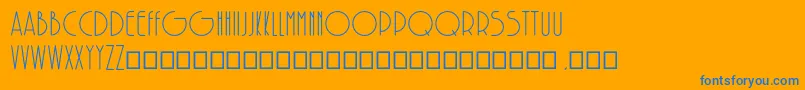 SolarRegular Font – Blue Fonts on Orange Background