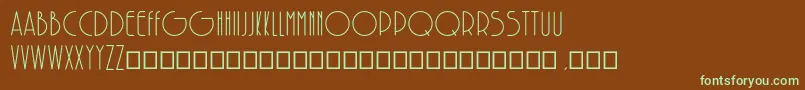 SolarRegular Font – Green Fonts on Brown Background