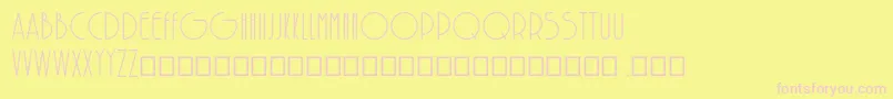 SolarRegular Font – Pink Fonts on Yellow Background