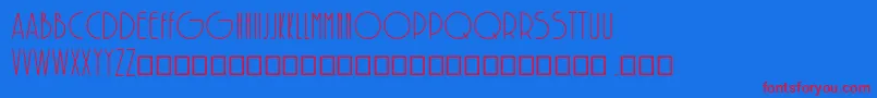 SolarRegular Font – Red Fonts on Blue Background