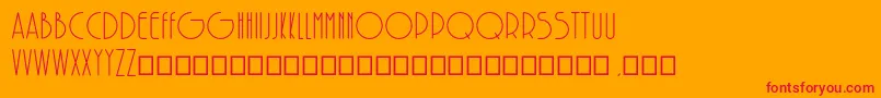 SolarRegular Font – Red Fonts on Orange Background
