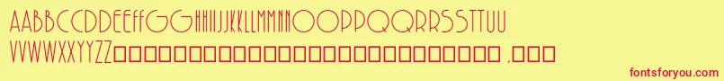 SolarRegular Font – Red Fonts on Yellow Background