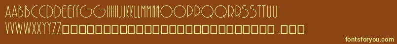 SolarRegular Font – Yellow Fonts on Brown Background