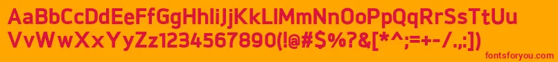 BrokmanHeavy Font – Red Fonts on Orange Background