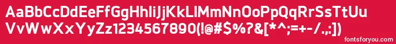 BrokmanHeavy Font – White Fonts on Red Background
