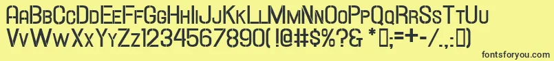 HallandaleStencilBoldScJl Font – Black Fonts on Yellow Background