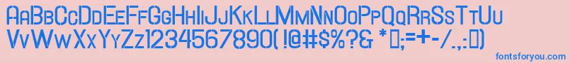 HallandaleStencilBoldScJl Font – Blue Fonts on Pink Background