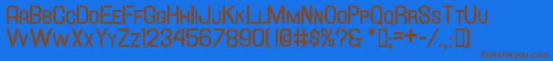HallandaleStencilBoldScJl Font – Brown Fonts on Blue Background