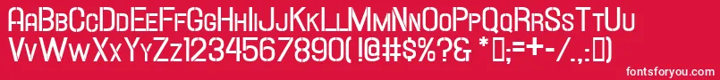 HallandaleStencilBoldScJl Font – White Fonts on Red Background