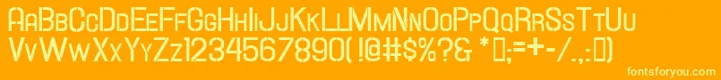 Police HallandaleStencilBoldScJl – polices jaunes sur fond orange