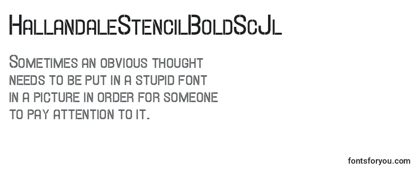 HallandaleStencilBoldScJl-fontti