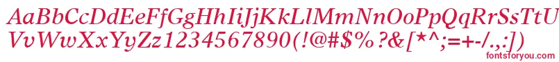 TimesEuropaLtItalic Font – Red Fonts