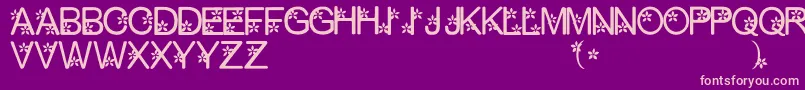 Petty Font – Pink Fonts on Purple Background