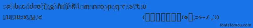 Tsunami Font – Black Fonts on Blue Background