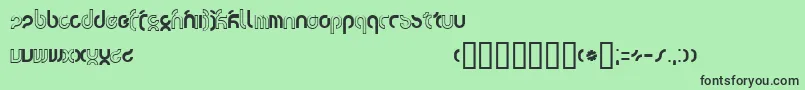 Tsunami Font – Black Fonts on Green Background