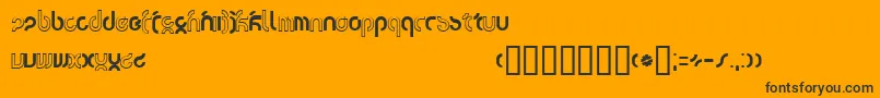 Tsunami Font – Black Fonts on Orange Background