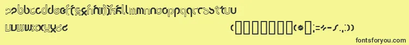 Tsunami Font – Black Fonts on Yellow Background