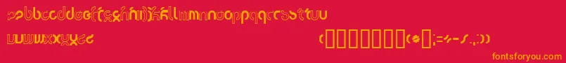 Tsunami Font – Orange Fonts on Red Background