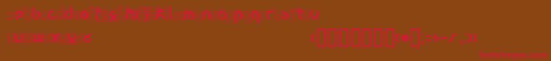 Tsunami Font – Red Fonts on Brown Background