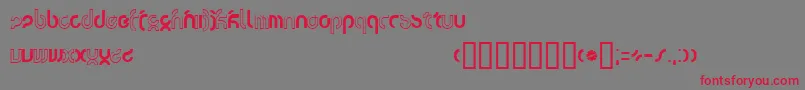 フォントTsunami – 赤い文字の灰色の背景
