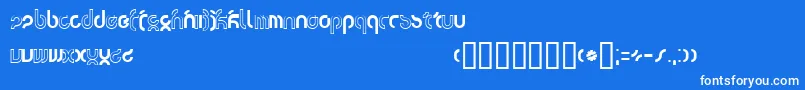 Tsunami Font – White Fonts on Blue Background