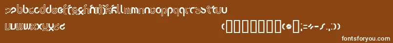 Tsunami Font – White Fonts on Brown Background