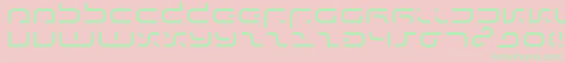 Ij1990 Font – Green Fonts on Pink Background