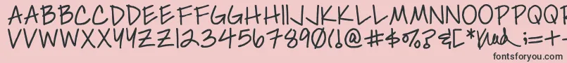 Simplykelley Font – Black Fonts on Pink Background