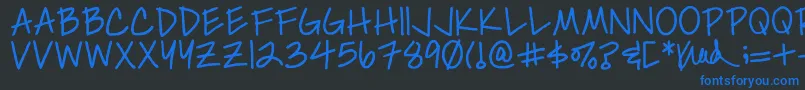 Simplykelley Font – Blue Fonts on Black Background