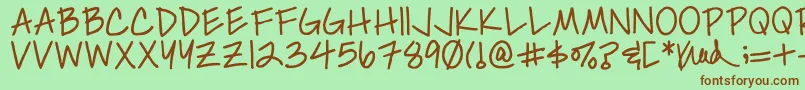 Simplykelley Font – Brown Fonts on Green Background