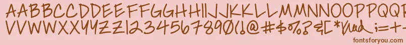 Simplykelley Font – Brown Fonts on Pink Background