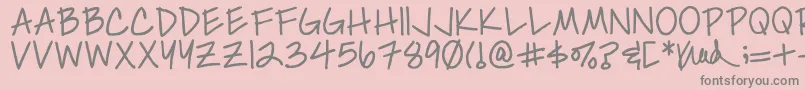 Simplykelley Font – Gray Fonts on Pink Background