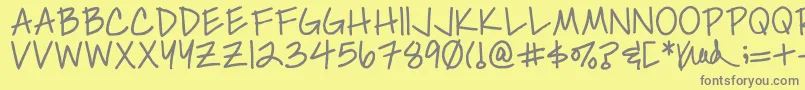Simplykelley Font – Gray Fonts on Yellow Background