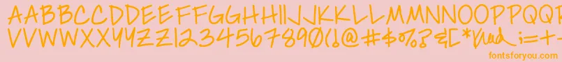 Simplykelley Font – Orange Fonts on Pink Background