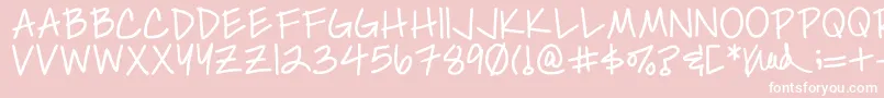 Simplykelley Font – White Fonts on Pink Background