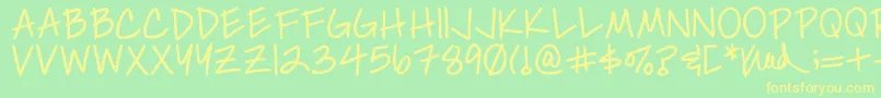 Simplykelley Font – Yellow Fonts on Green Background