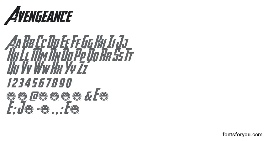Avengeance Font – alphabet, numbers, special characters