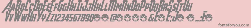 Czcionka Avengeance – szare czcionki na różowym tle
