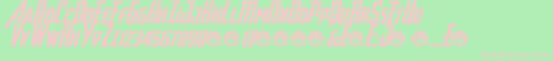 Avengeance Font – Pink Fonts on Green Background