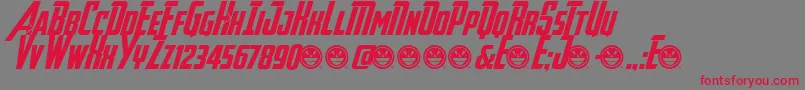 Avengeance Font – Red Fonts on Gray Background