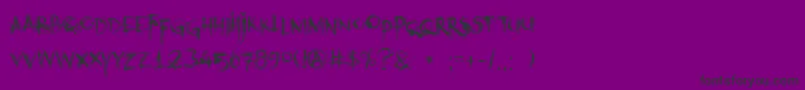 DkKubikajiri Font – Black Fonts on Purple Background