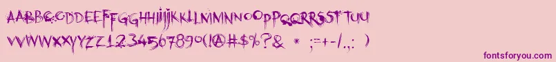 DkKubikajiri Font – Purple Fonts on Pink Background