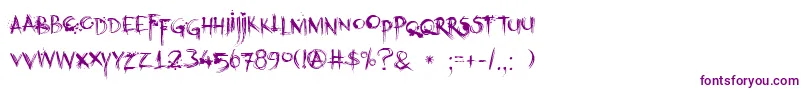 DkKubikajiri Font – Purple Fonts on White Background