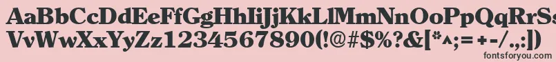 ClearlyromanheavyRegular Font – Black Fonts on Pink Background