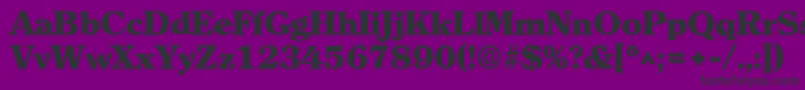ClearlyromanheavyRegular Font – Black Fonts on Purple Background
