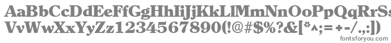フォントClearlyromanheavyRegular – 白い背景に灰色の文字