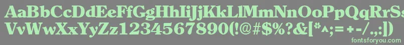 ClearlyromanheavyRegular-Schriftart – Grüne Schriften auf grauem Hintergrund