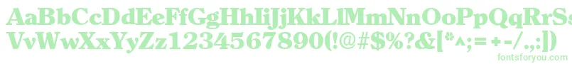 ClearlyromanheavyRegular Font – Green Fonts on White Background