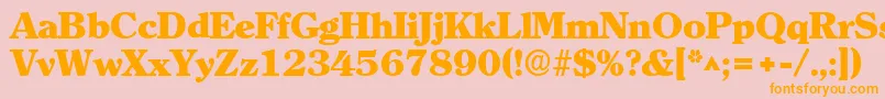 ClearlyromanheavyRegular Font – Orange Fonts on Pink Background