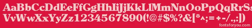 ClearlyromanheavyRegular Font – Pink Fonts on Red Background